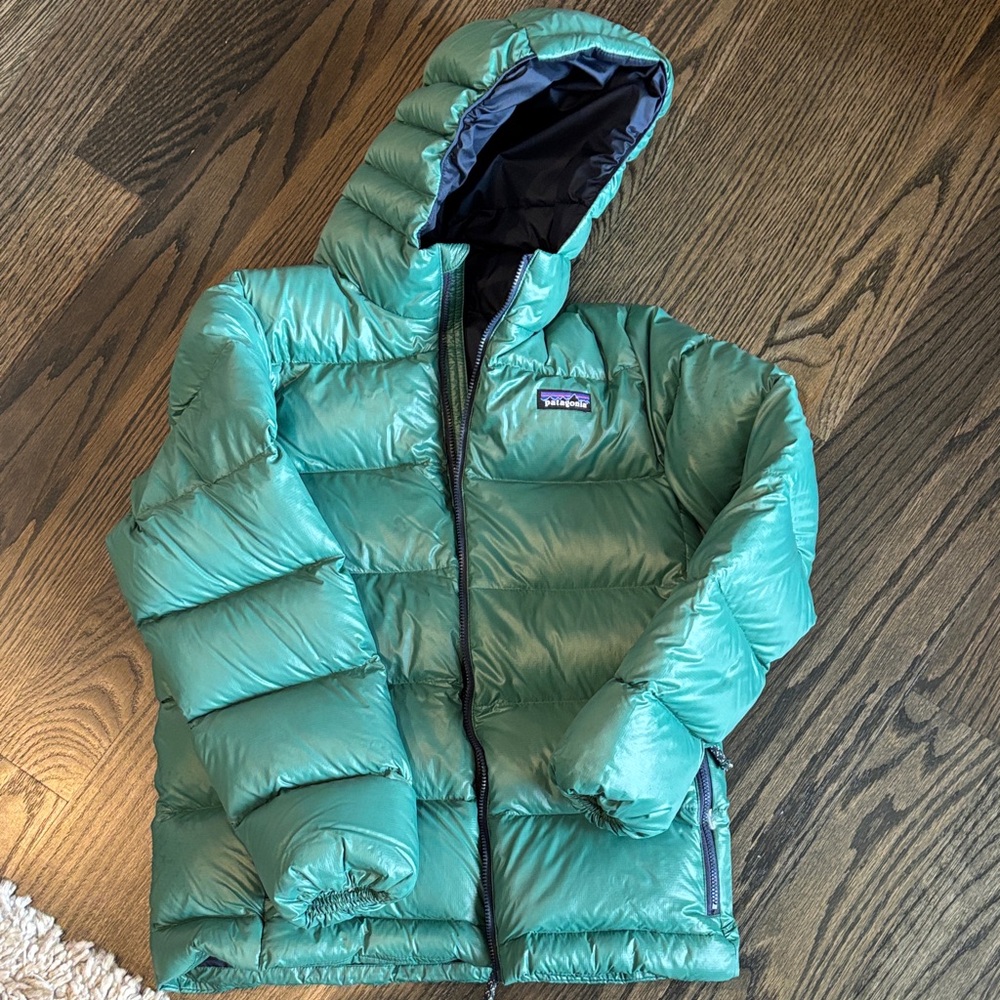 Patagonia Kids' Hi-Loft Down Sweater™ Hoody Green size large